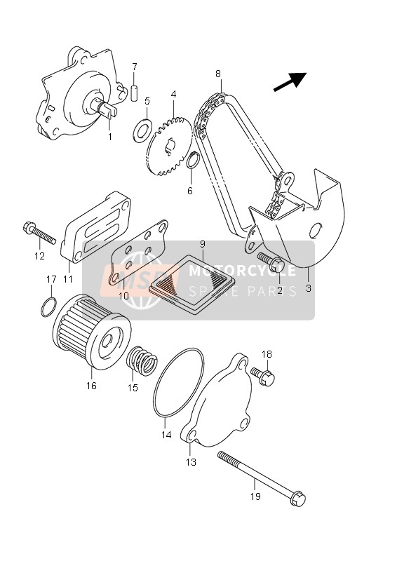 1651005240, Filter Assy,Eng Oil, Suzuki, 4